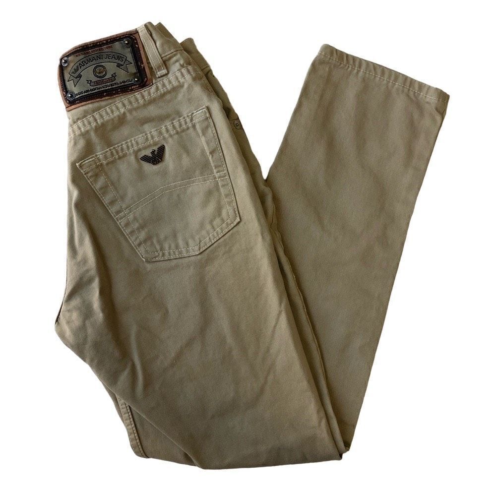 Armani‎ Exchange Tan 100% Cotton Hi-Rise Mom Jeans - Women’s 2